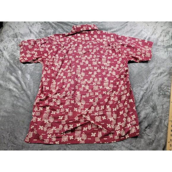 Junction West Mens Button Up Hawaiian Shirt Floral Geometric short sleeve XL - Picture 6 of 6